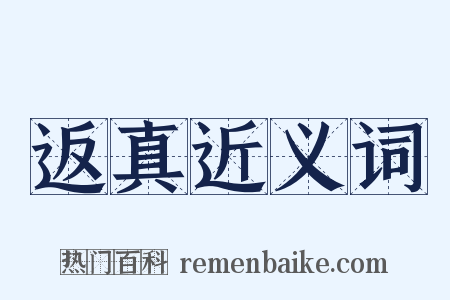 返真近义词是什么意思的图片